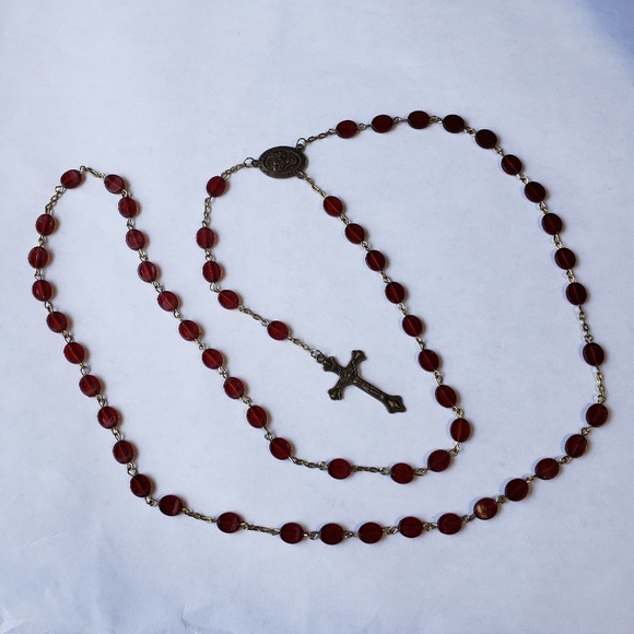 Vintage Catholic Rosary Prayer Necklace - Picture 3 of 6